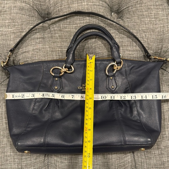 Coach Bag Prairie Dark Navy Leather Satchel Bag - Picture 17 of 17